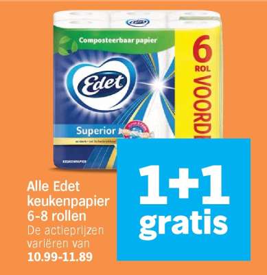 Edet keukenpapier 6-8 rollen