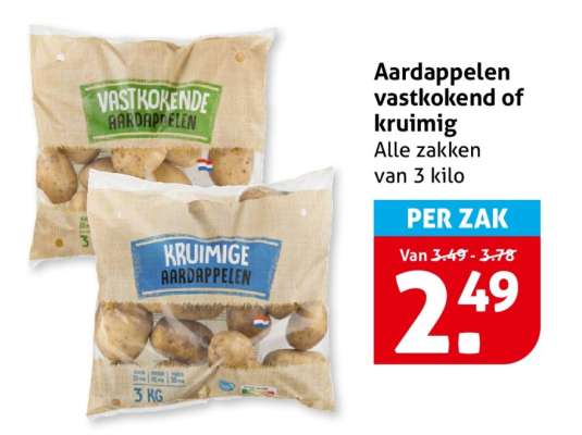 Aardappelen vastkokend of kruimig