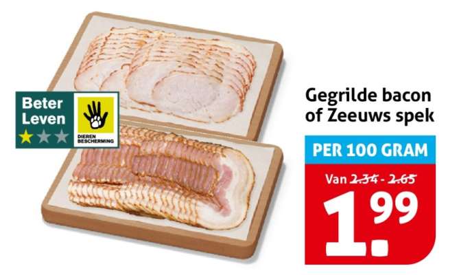 Gegrilde bacon of Zeeuws spek