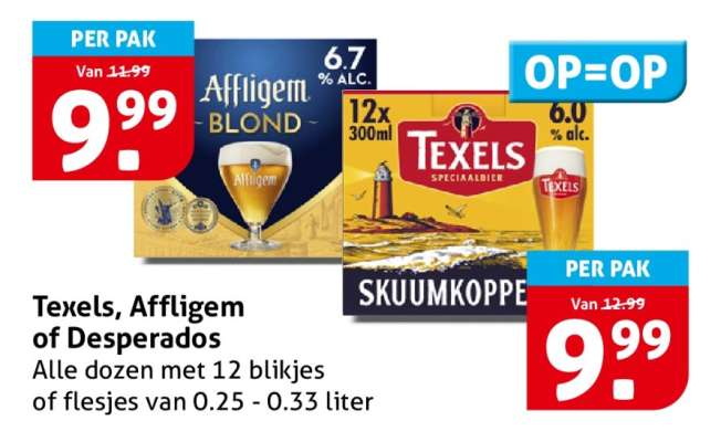 Texels, Affligem of Desperados