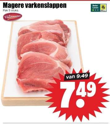 Magere varkenslappen
