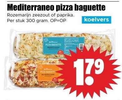 Mediterraneo pizza baguette