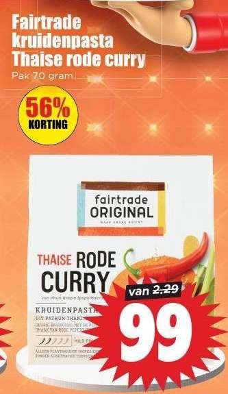 Fairtrade kruidenpasta Thaise rode curry