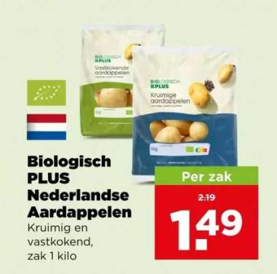 Biologisch PLUS Nederlandse Aardappelen