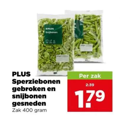 PLUS Sperziebonen gebroken en snijbonen gesneden