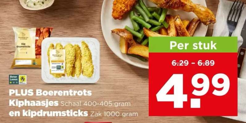 PLUS Boerentrots Kiphaasjes en kipdrumsticks