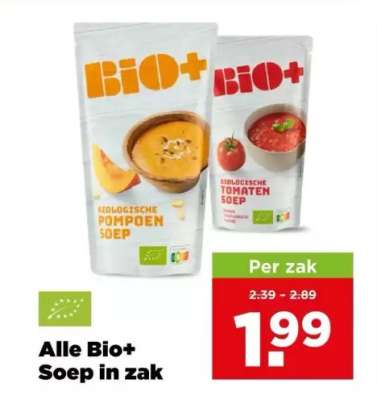 Alle Bio+ Soep in zak