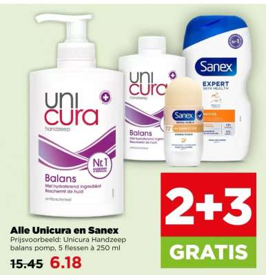 Alle Unicura en Sanex