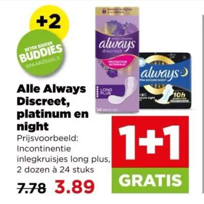 Alle Always Discreet, platinum en night