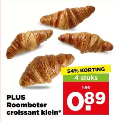 PLUS Roomboter croissant klein