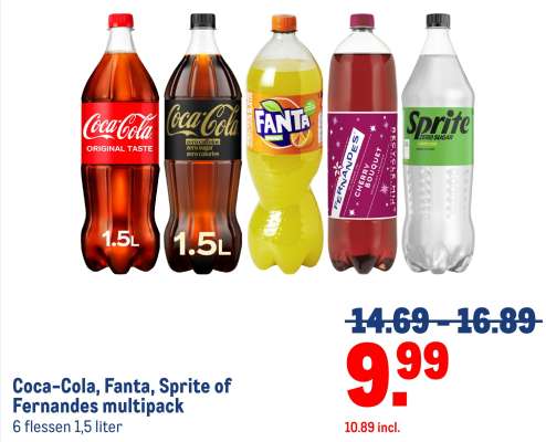 Coca-Cola, Fanta, Sprite of Fernandes multipack