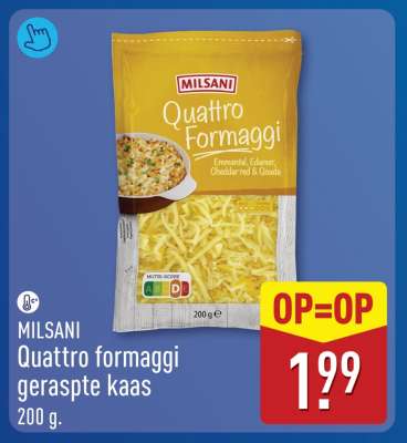 MILSANI Quattro formaggi geraspte kaas