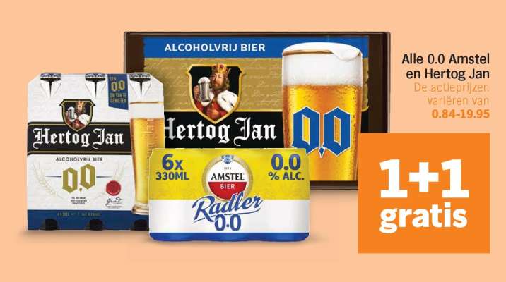 Alle 0.0 Amstel en Hertog Jan