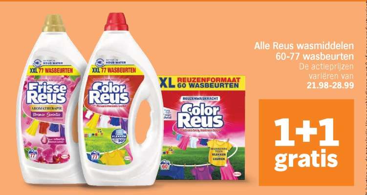 Alle Reus wasmiddelen