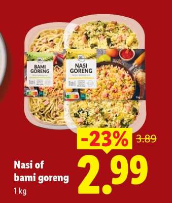 Nasi of bami goreng