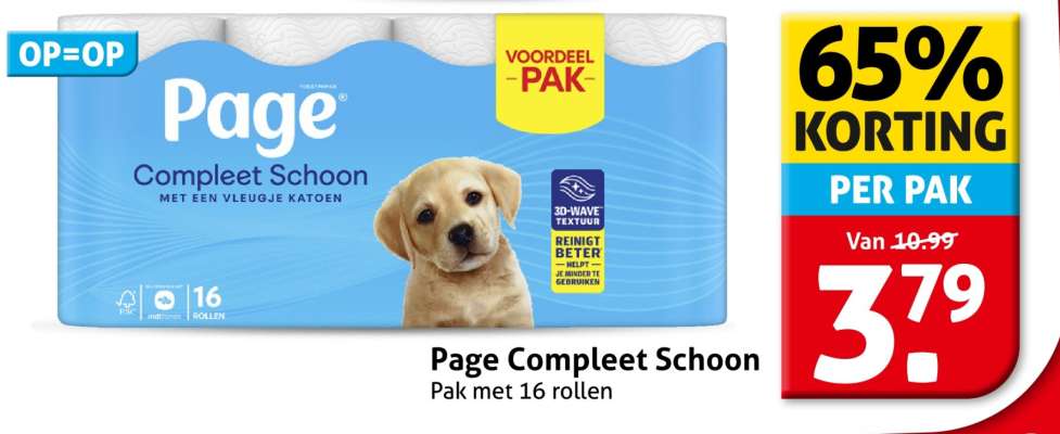 Page compleet schoon