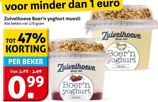 Zuivelhoeve Boer'n yoghurt muesli