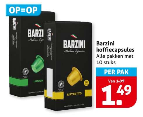 Barzini koffiecapsules