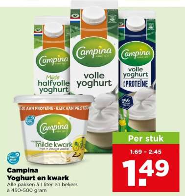 Campina Yoghurt en kwark