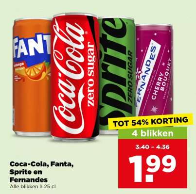 Coca-Cola, Fanta, Sprite en Fernandes