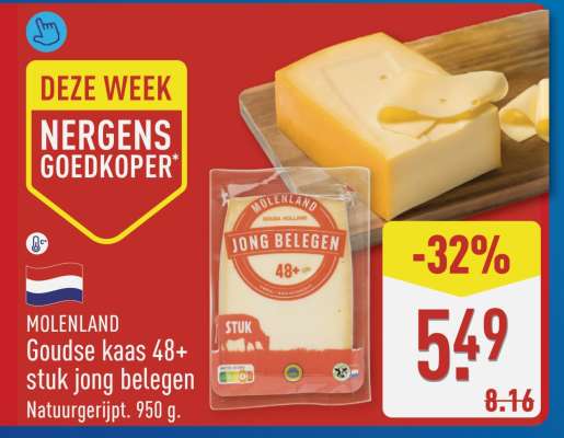 MOLENLAND Goudse kaas 48+ stuk jong belegen