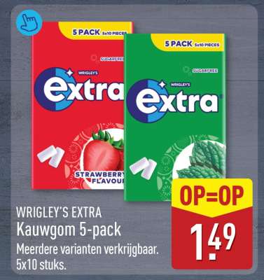 WRIGLEY'S EXTRA Kauwgom 5-pack