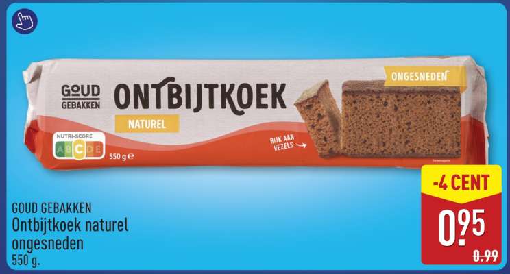 GOUD GEBAKKEN Ontbijtkoek naturel ongesneden