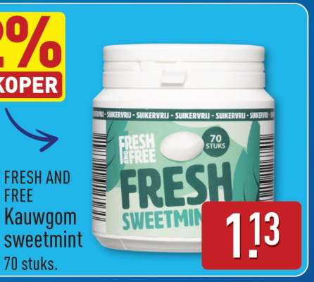 FRESH AND FREE Kauwgom sweetmint