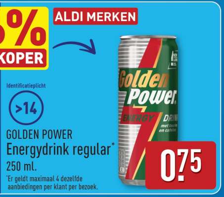 Golden Power Energydrink regular