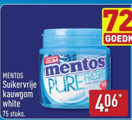 MENTOS Suikervrije kauwgom white