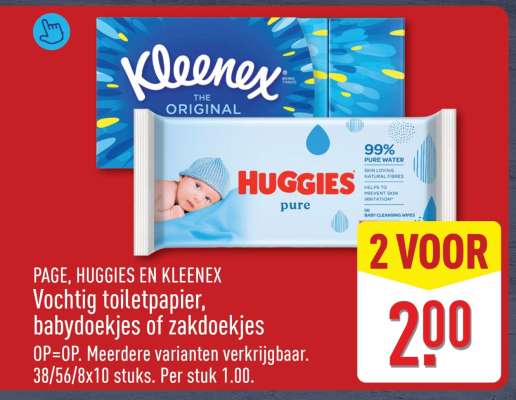 Page, Huggies en Kleenex