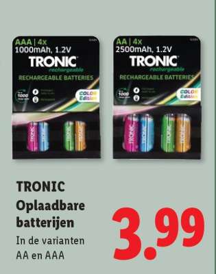 TRONIC Oplaadbare batterijen