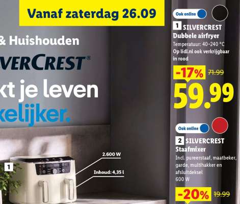 SILVERCREST Dubbele airfryer
