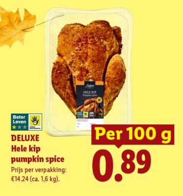 DELUXE Hele kip pumpkin spice