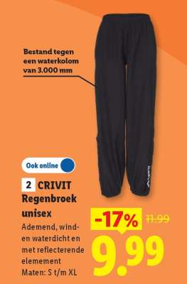 CRIVIT Regenbroek unisex