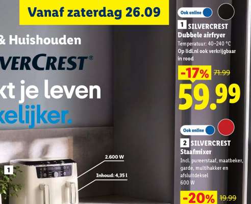 SILVERCREST Dubbele airfryer
