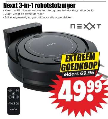 Nexxt 3-in-1 robotstofzuiger