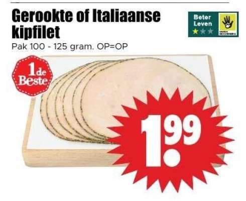 Gerookte of Italiaanse kipfilet