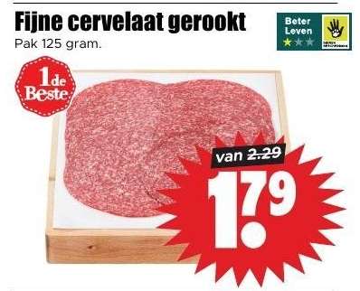 Fijne cervelaat gerookt