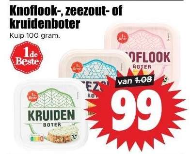 Knoflook-, zeezout- of kruidenboter