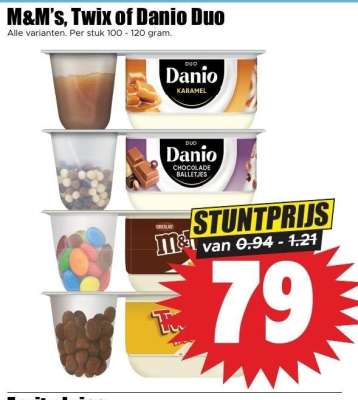 M&M's, Twix of Danio duo