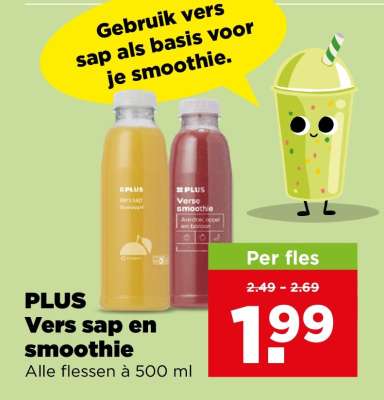 PLUS Vers sap en smoothie