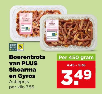 Boerentrots van PLUS Shoarma en gyros
