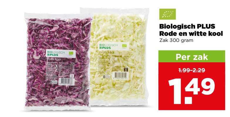 Biologisch PLUS Rode en witte kool