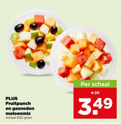 PLUS Fruitpunch en gesneden meloenmix