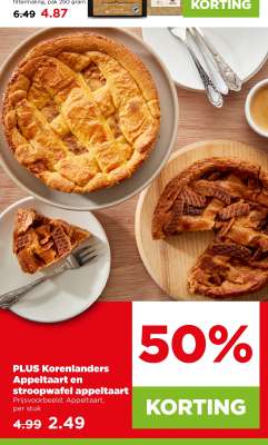 PLUS Korenlanders Appeltaart en stroopwafel appeltaart