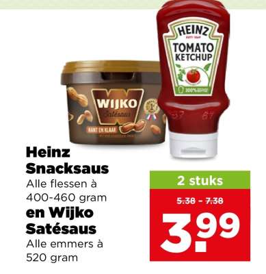 Heinz Snacksaus en Wijko Satésaus