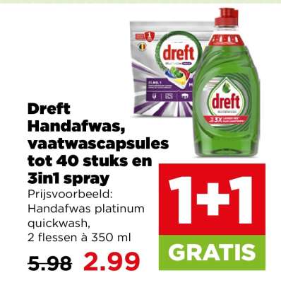 Dreft Handafwas, vaatwascapsules tot 40 stuks en 3in1 spray