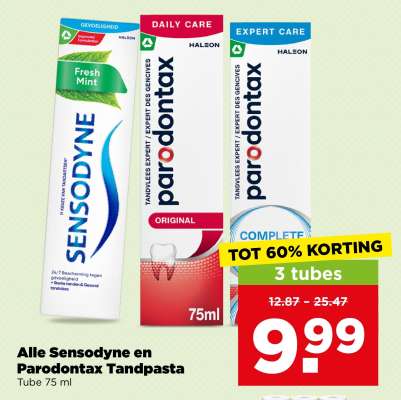 Alle Sensodyne en Parodontax Tandpasta