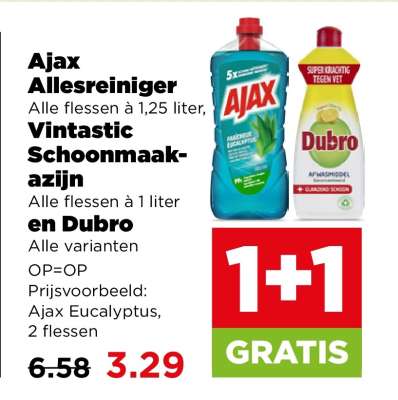 Ajax Allesreiniger, Vintastic Schoonmaakazijn en Dubro